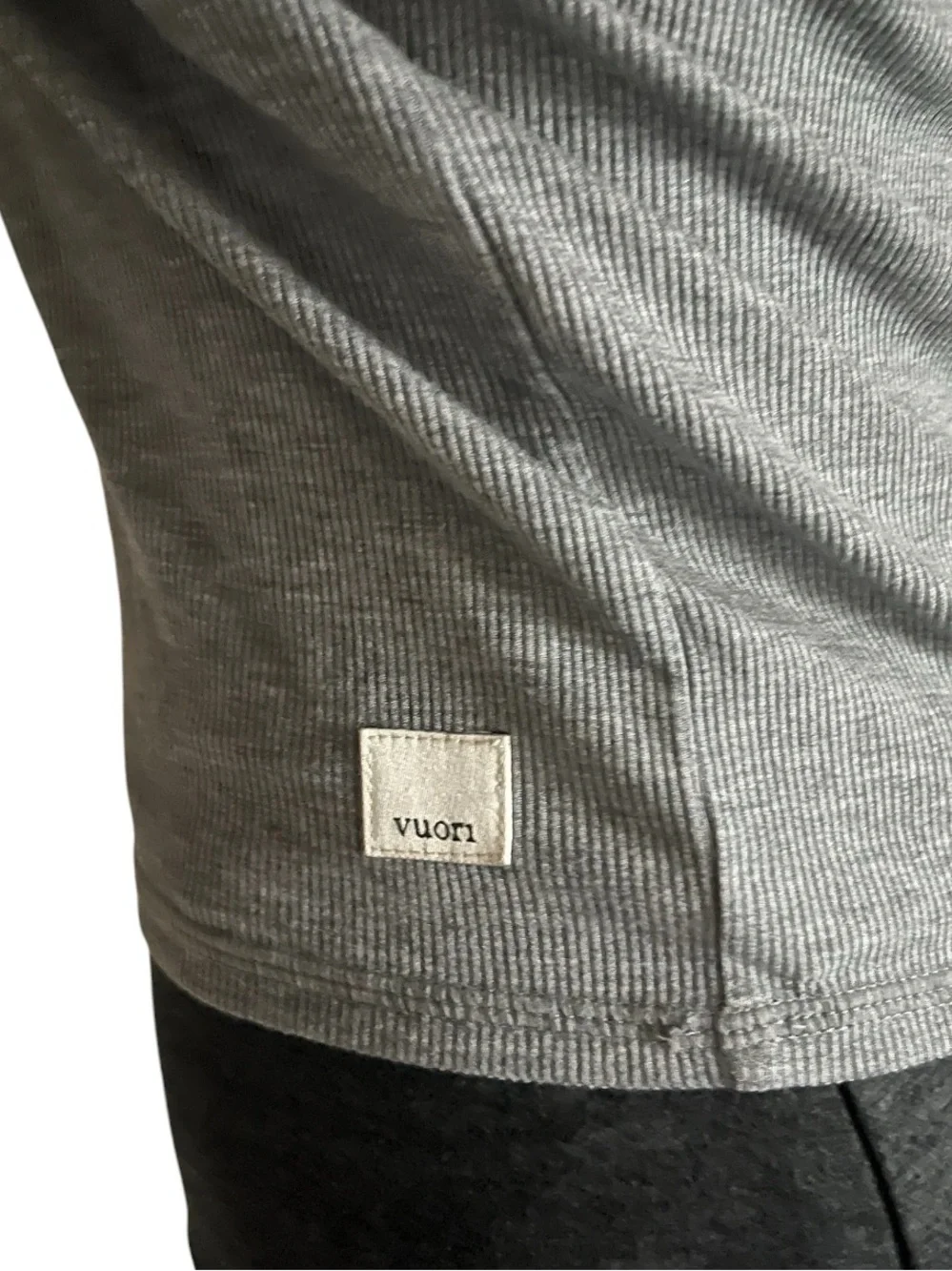 Vuori Women's Light Heather Gray Long Sleeve Mock Neck - Picture 5 of 6